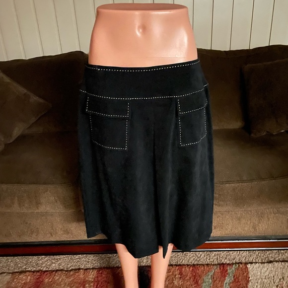 Lennie NY~ Black Velvet Size 10 Skirt - Picture 3 of 14